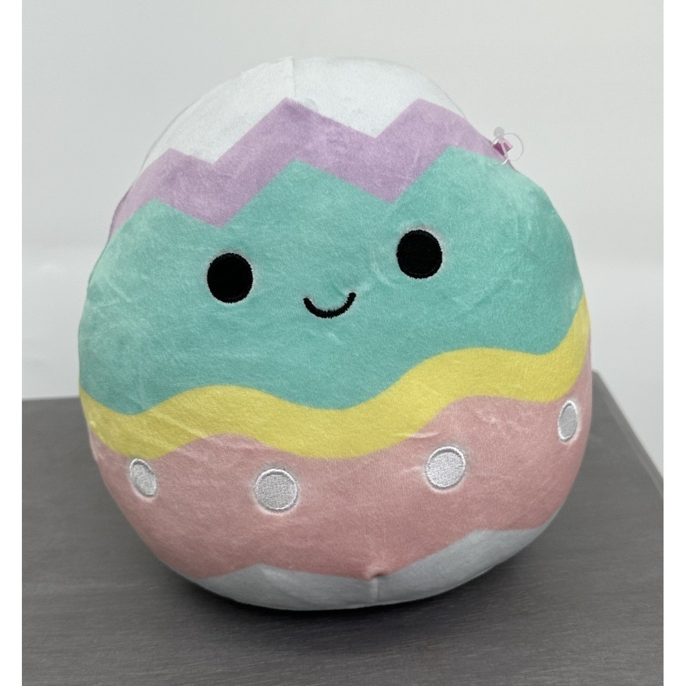 Squishmallow 7.5" Egbert The Egg Plush New KellyToy Egg‎ Decorated Easter Kids